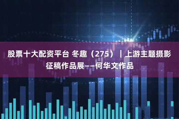 股票十大配资平台 冬趣（275）｜上游主题摄影征稿作品展——何华文作品